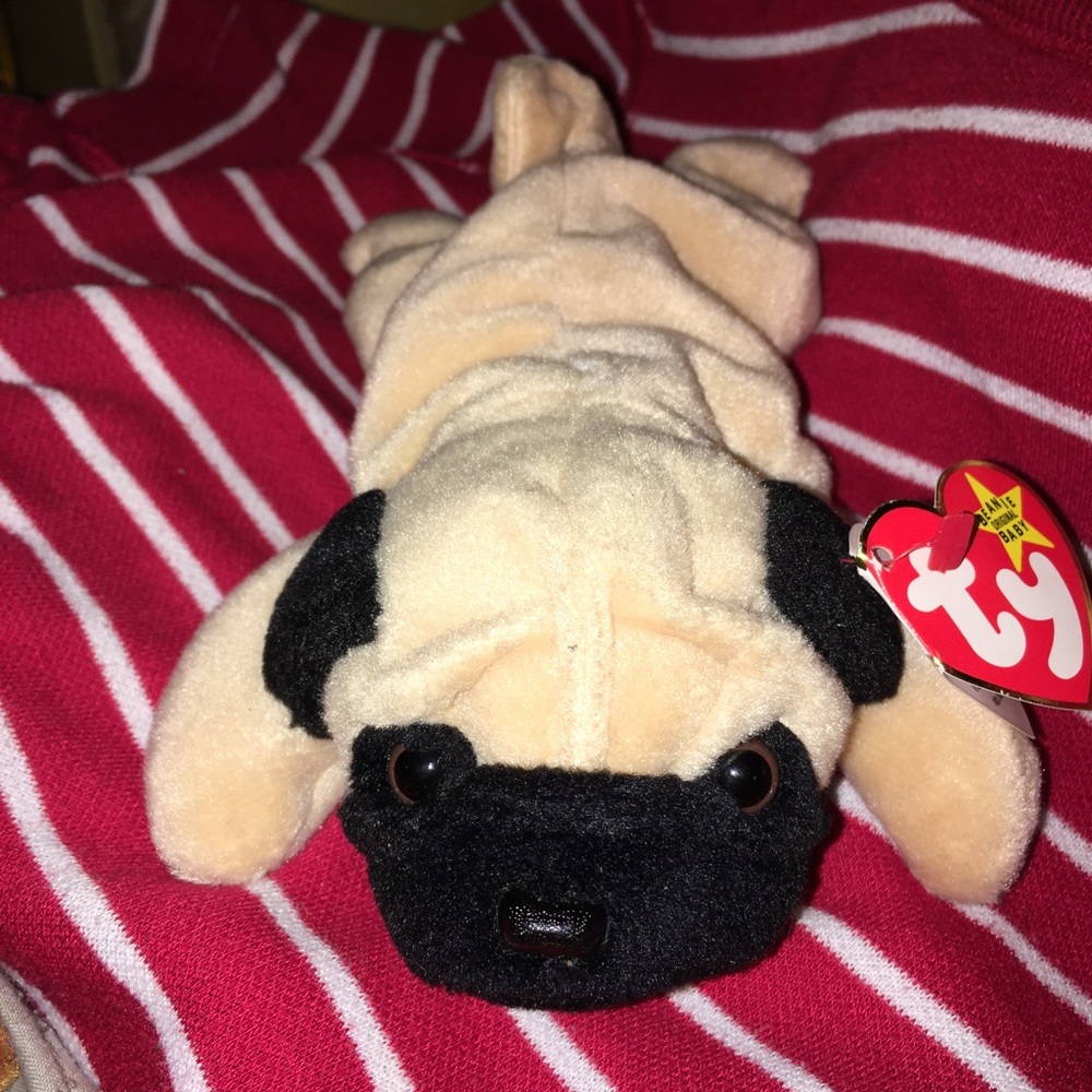 RARE TY “Pugsly” Beanie Baby With Tag Mistakes